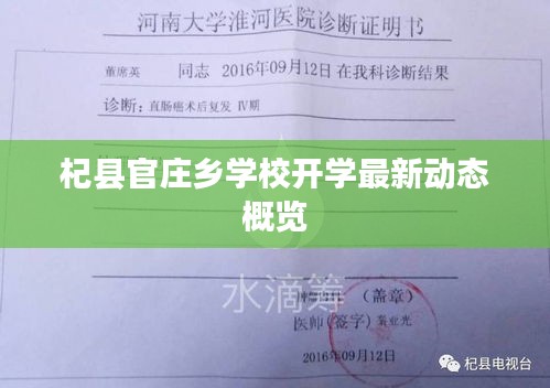 杞县官庄乡学校开学最新动态概览